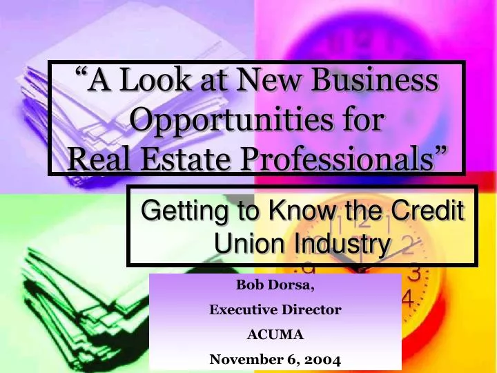 a look at new business opportunities for real estate professionals