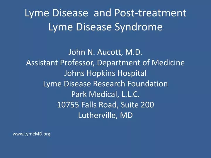 lyme disease and post treatment lyme disease syndrome