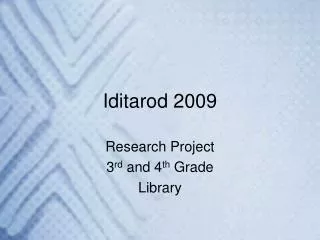 Iditarod 2009