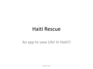 Haiti Rescue