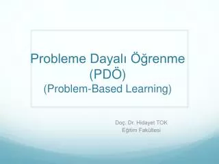 probleme dayal renme pd problem based learning