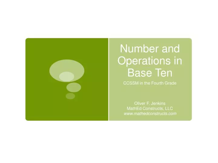 number and operations in base ten