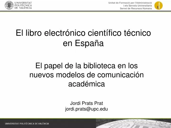 el libro electr nico cient fico t cnico en espa a