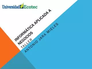 inform tica aplicada a negocios