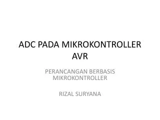 adc pada mikrokontroller avr