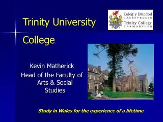 Kevin Matherick Head of the Faculty of Arts &amp; Social Studies