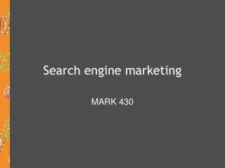 Search engine marketing