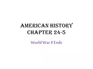 American History Chapter 24-5