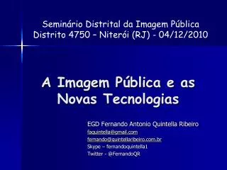 a imagem p blica e as novas tecnologias