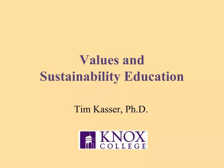 values and sustainability education