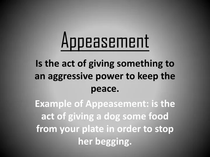appeasement