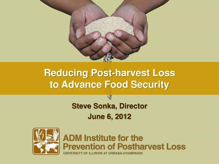 reducing post harvest loss to advance food security