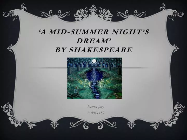 a mid summer night s dream by shakespeare