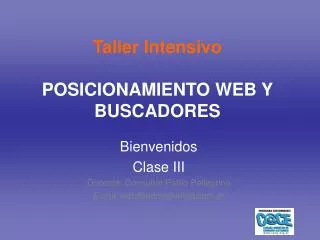 taller intensivo posicionamiento web y buscadores