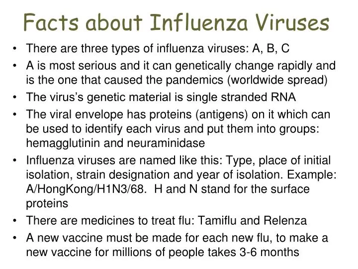 facts about influenza viruses