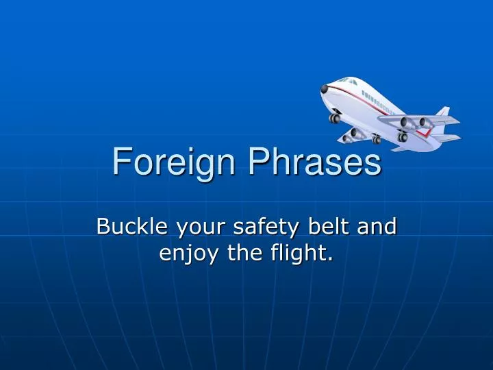 foreign phrases