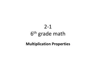 2-1 6 th grade math