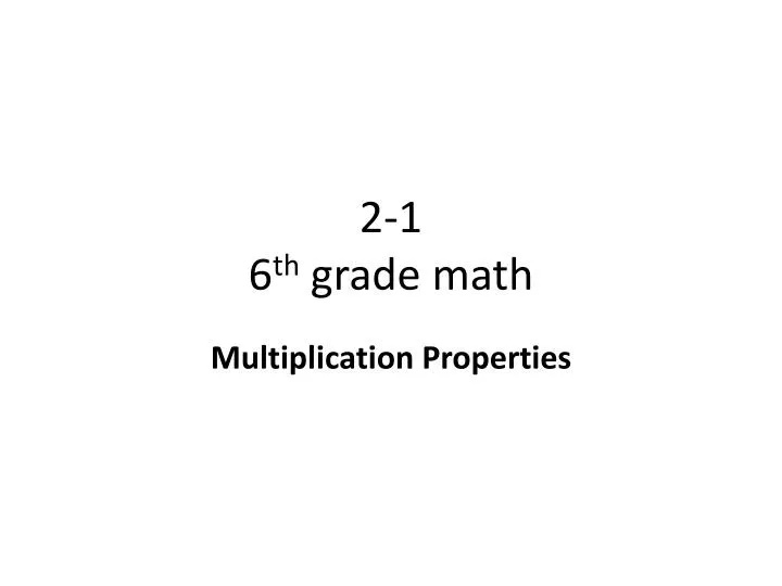 2 1 6 th grade math