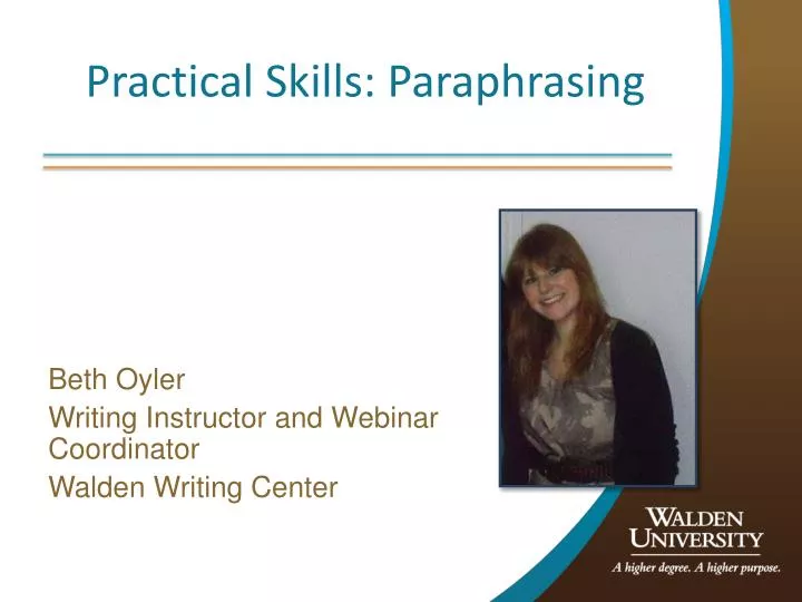 practical skills paraphrasing