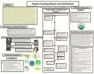organic farming history and certification