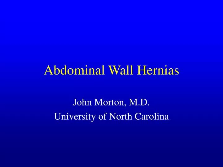 abdominal wall hernias