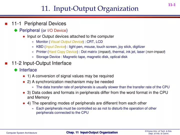 11 input output organization