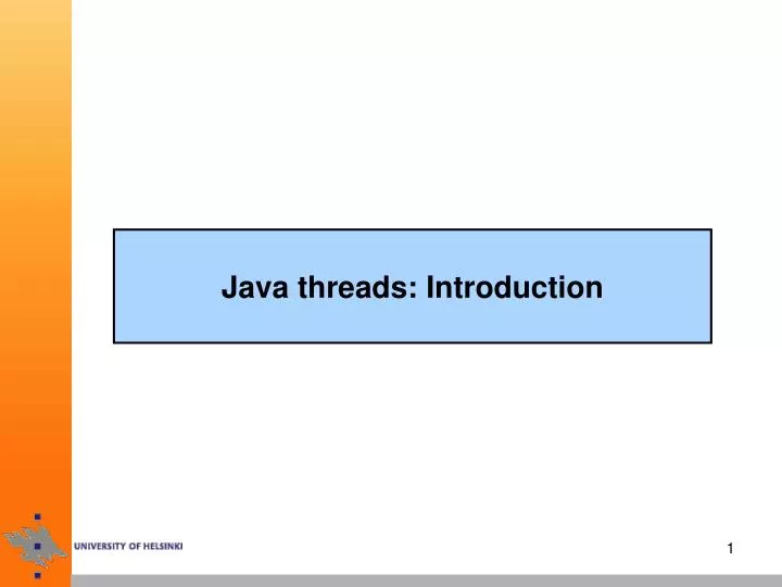 java threads introduction