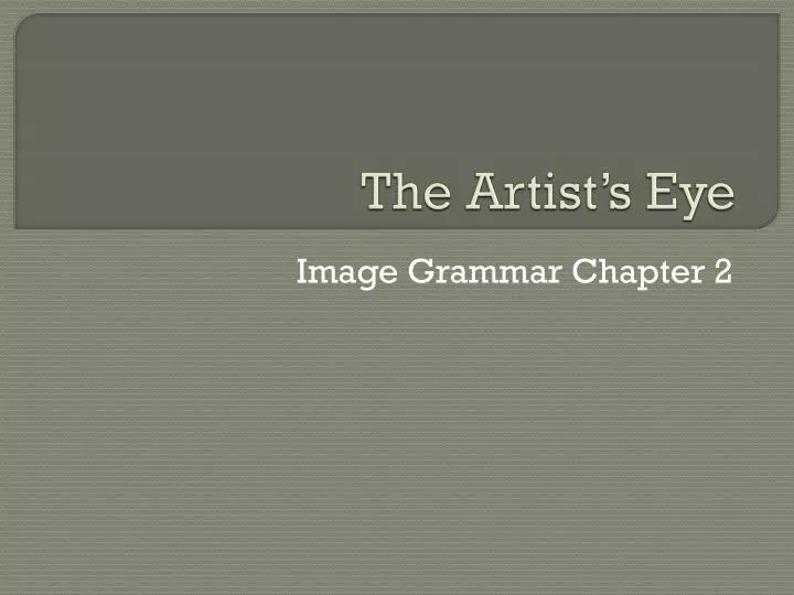 the artist s eye