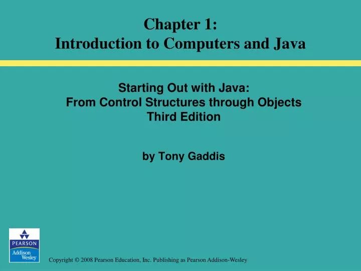 starting out with java from control structures through objects third edition by tony gaddis