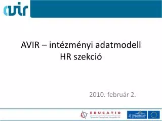 avir int zm nyi adatmodell hr szekci