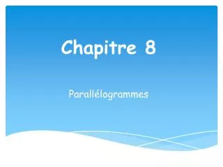 chapitre 8
