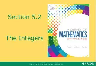 Section 5.2 The Integers