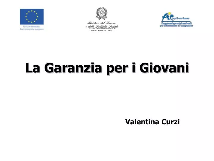 la garanzia per i giovani