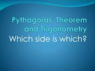 pythagoras theorem and trigonometry
