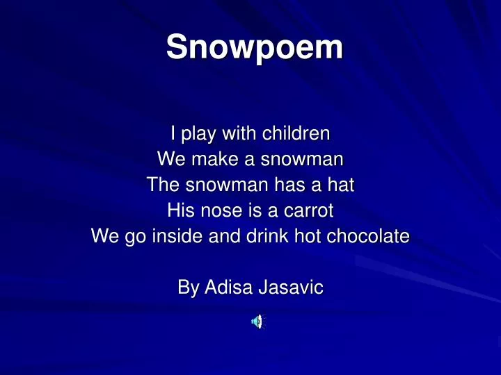 snowpoem
