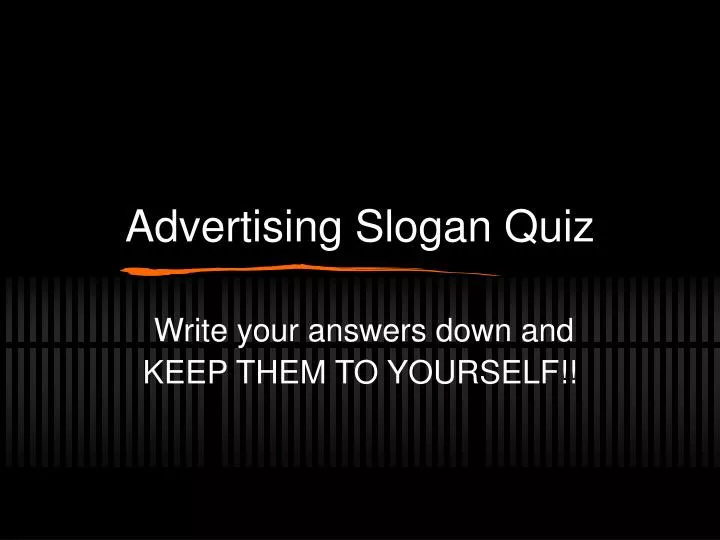 advertising slogan quiz