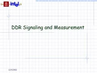 DDR Signaling and Measurement