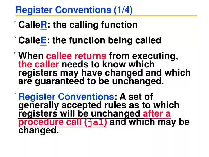 register conventions 1 4