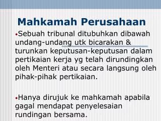 mahkamah perusahaan