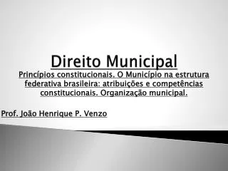 direito municipal