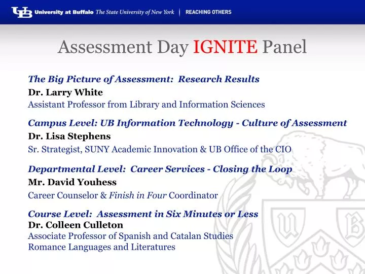 assessment day ignite panel