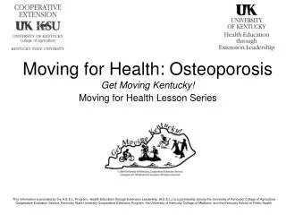 Moving for Health: Osteoporosis