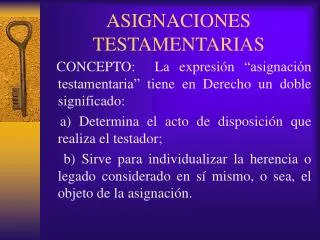 asignaciones testamentarias