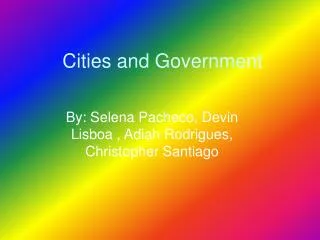 Cities and Government