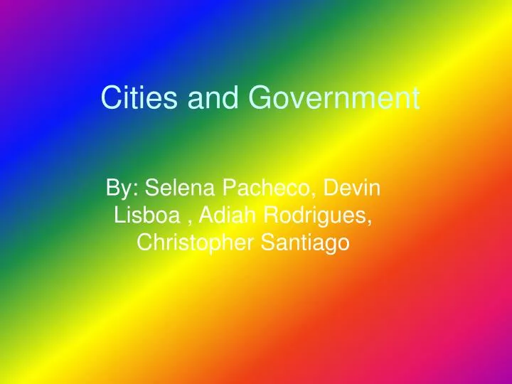 cities and government