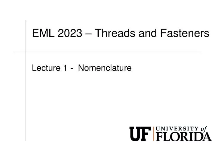 eml 2023 threads and fasteners