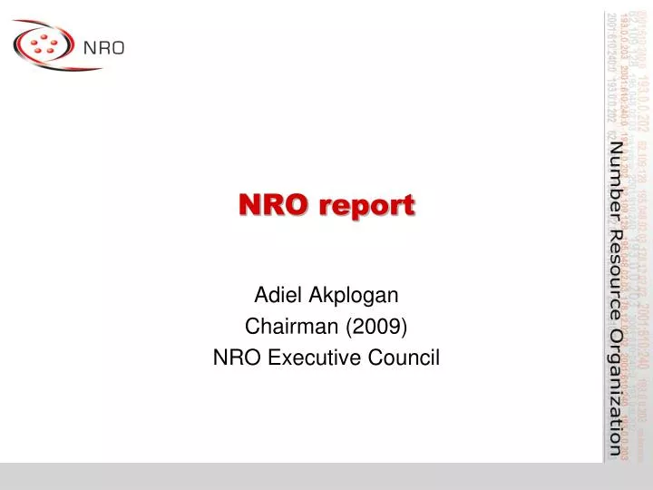 nro report