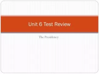 Unit 6 Test Review