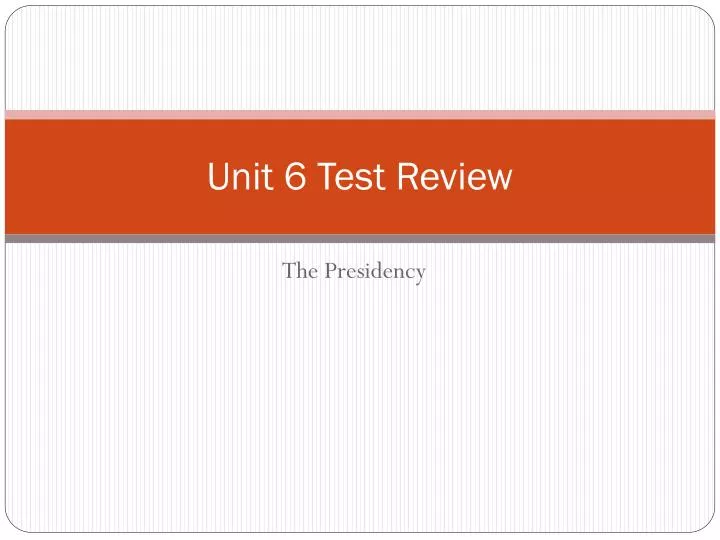 unit 6 test review