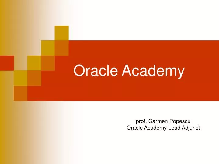 oracle academy